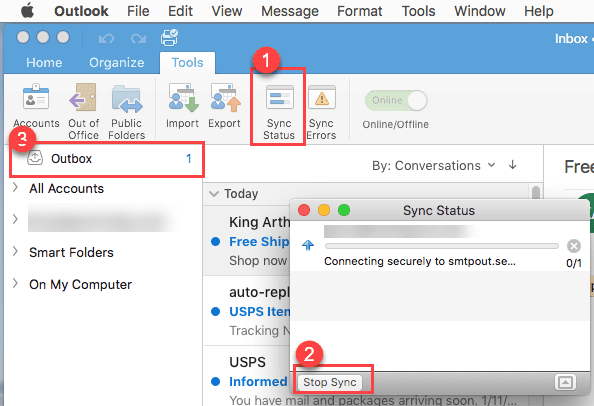 outlook for mac show messages from other folders